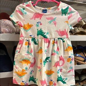 Old Navy Multicolor Dinosaur Print Kids Dress